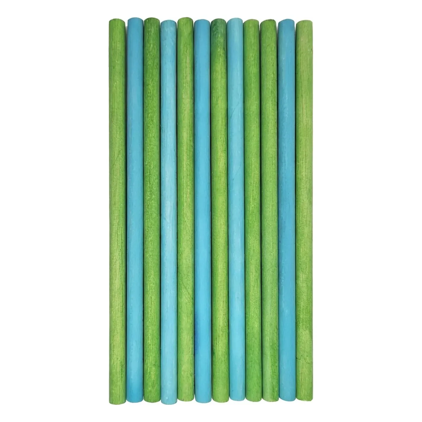 Recycled Paper Pencil Without Seed | Green & Blue Colors | 100% Eco-Friendly Biodegradable HB Pencil | Plastic-Free